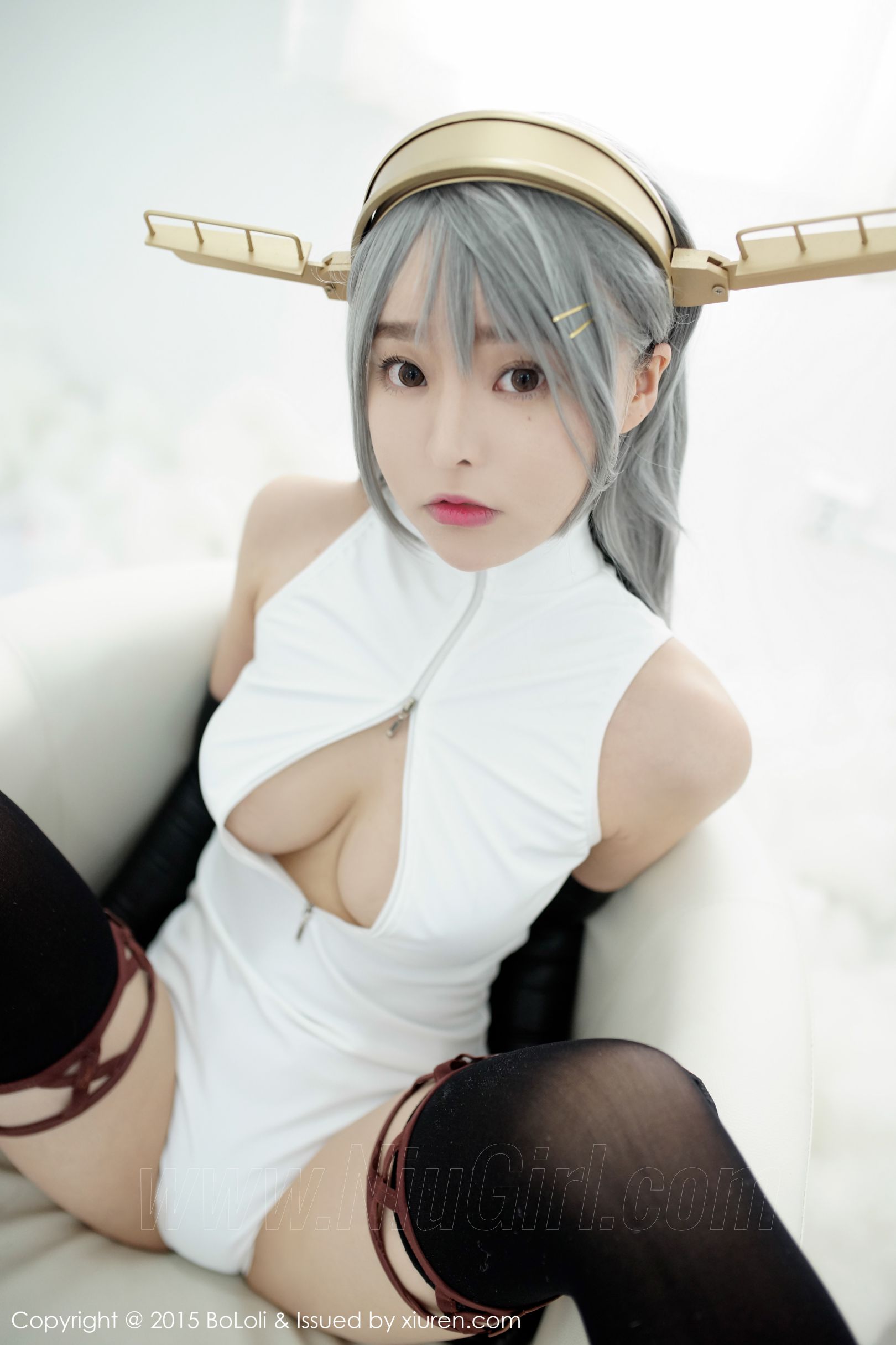 [BOLOli波萝社] VOL.034 七宝COSPLAY新作《舰娘collection》 榛名COS（开胸泳衣版）