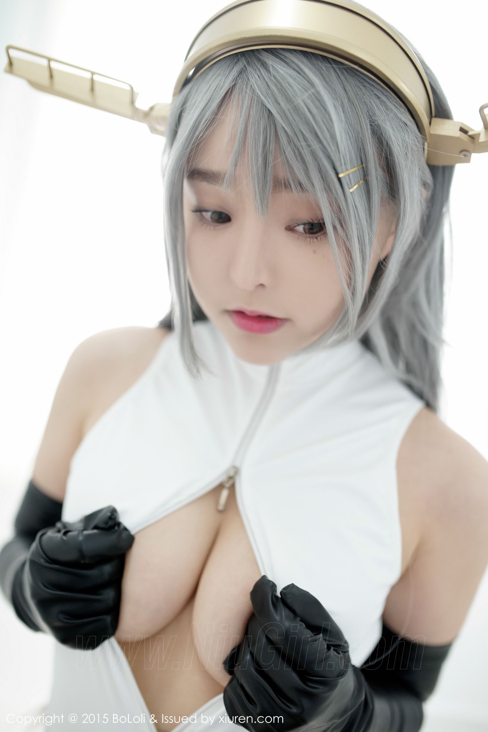 [BOLOli波萝社] VOL.034 七宝COSPLAY新作《舰娘collection》 榛名COS（开胸泳衣版）