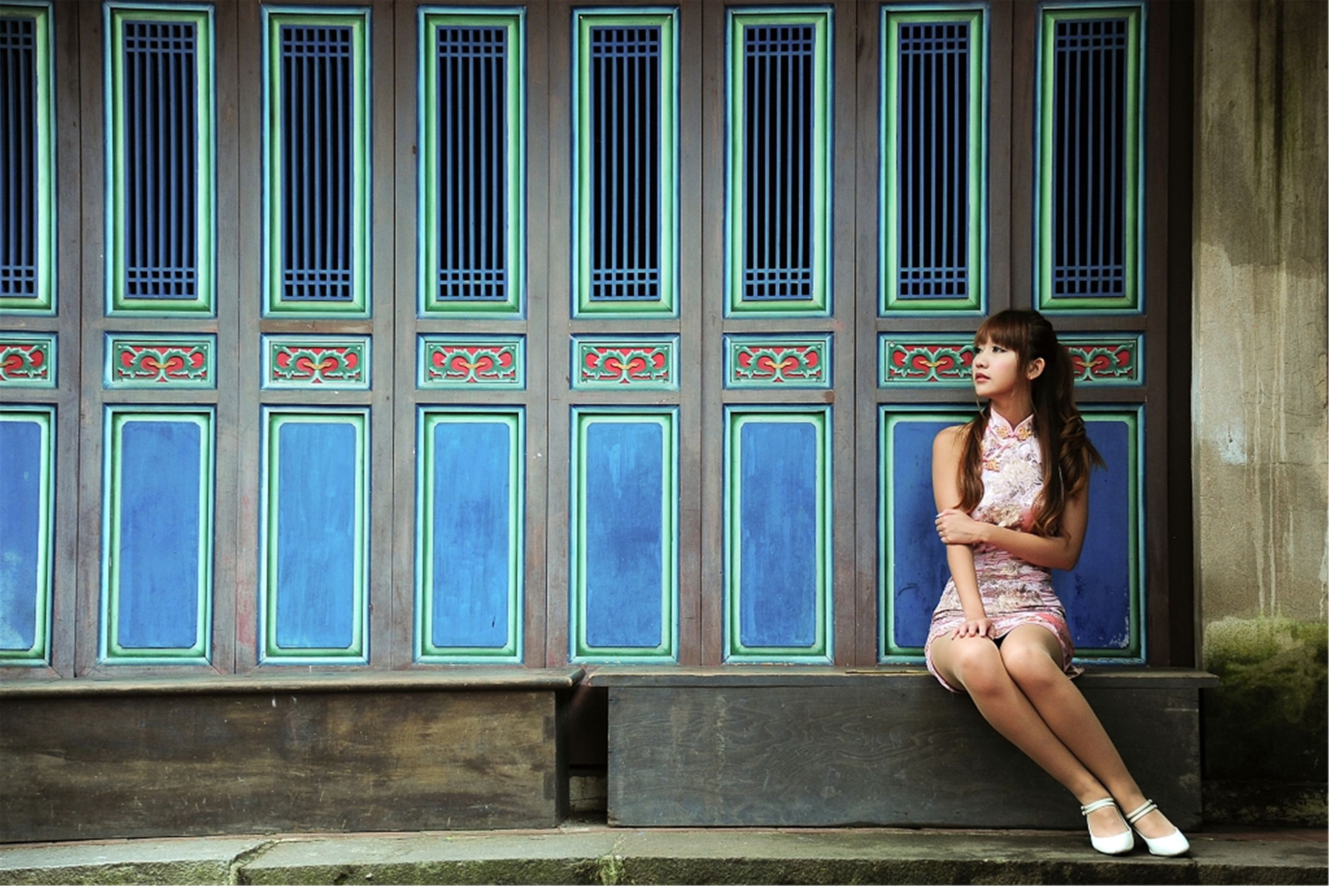 [旗袍美女] 台湾美女棠棠 - 林家花園外拍旗袍写真图片
