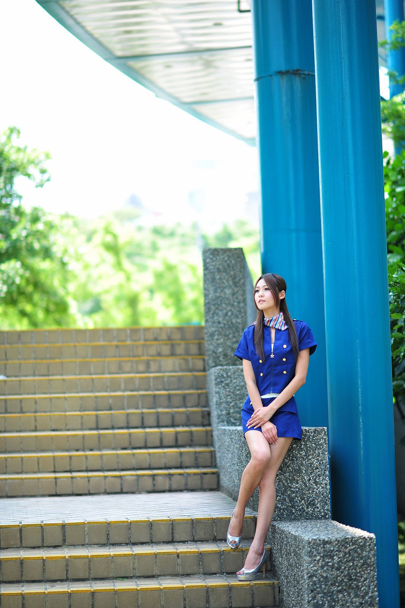 [Beautyleg番外篇] Winnie小雪-校园制服短裙写真
